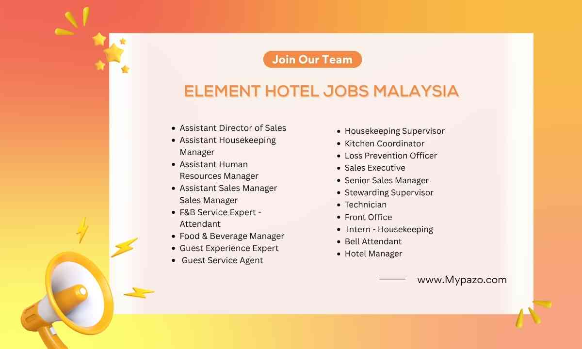Element Hotel Jobs Malaysia