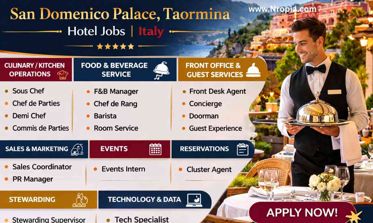 San Domenico Palace, Taormina Hotel Jobs Italy