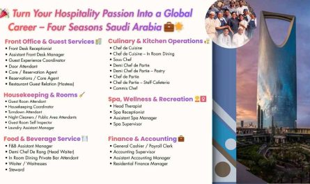 🎉 Turn Your Hospitality Passion Into a Global Career – Four Seasons Saudi Arabia 💼🌟