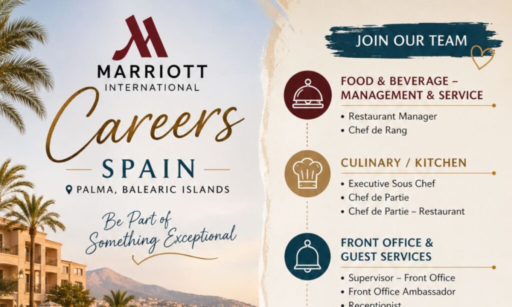 Marriott International Careers Spain – Palma, Balearic Islands