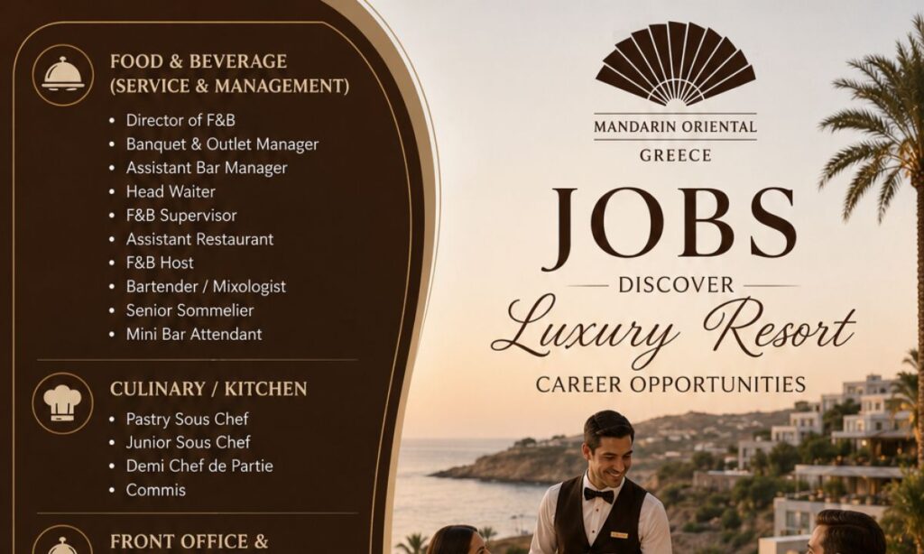 Mandarin Oriental Greece Careers – Join a World of Luxury Hospitality