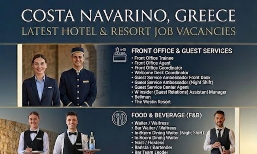 Costa Navarino Greece – Latest Hotel & Resort Job Vacancies