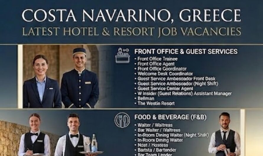 Costa Navarino Greece – Latest Hotel & Resort Job Vacancies