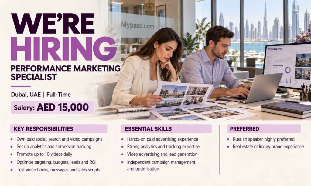 PERFORMANCE MARKETING SPECIALIST JOBS DUBAI, UAE