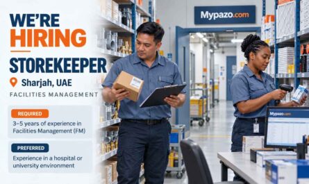Storekeeper Jobs Sharjah, UAE