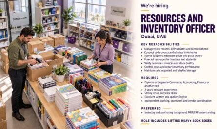 Resources and Inventory Officer Jobs Dubai, UAE